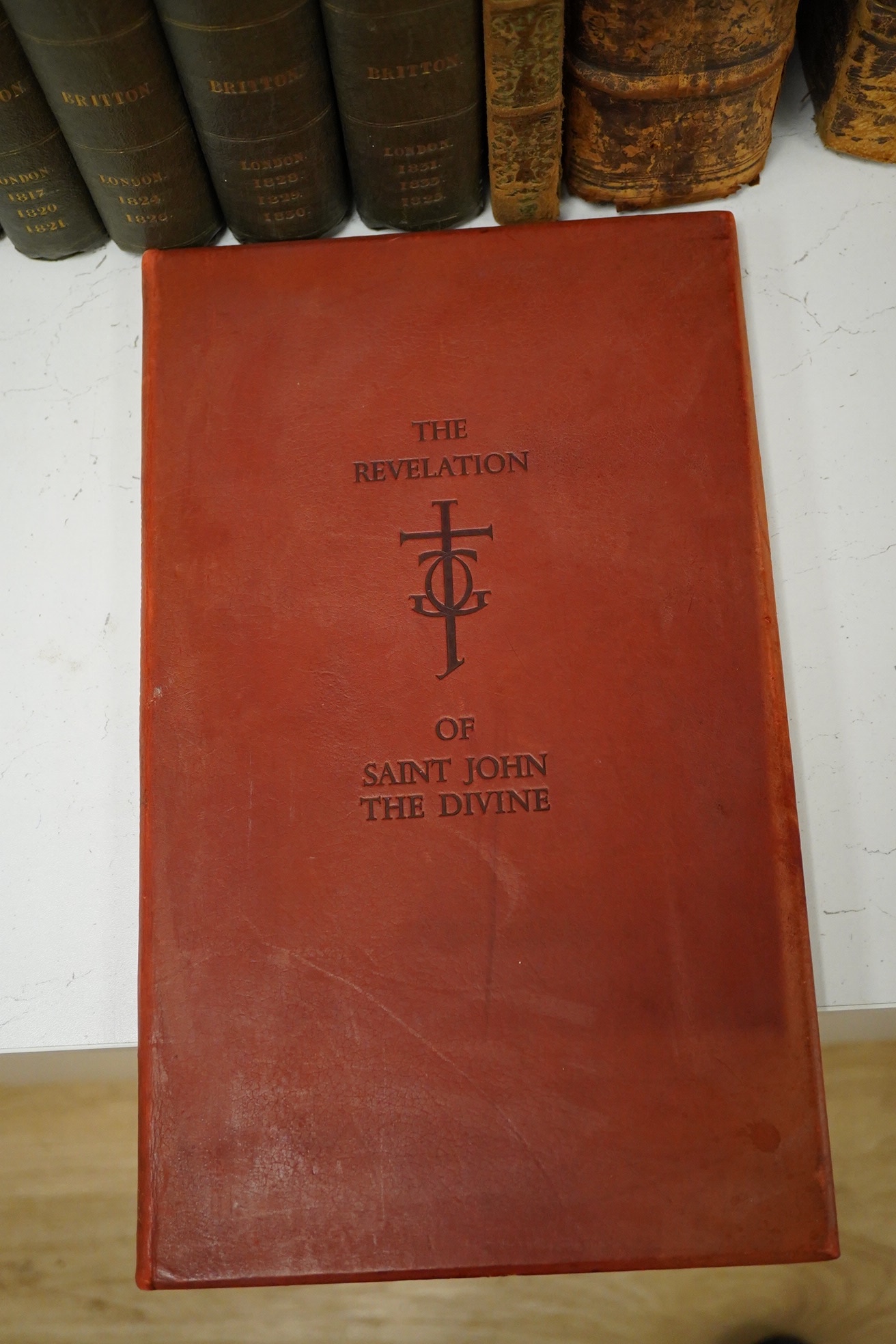 The Gregynog Press - The Revelation of Saint John the Divine. Limited Edition (of 250 numbered copies). 41 (some full page) wood engraved illus. (by Blair Hughes-Stanton), title and elsewhere with some red printing: orig